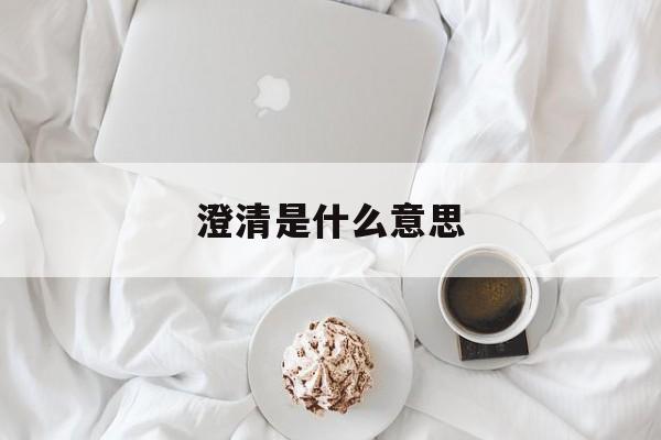澄清是什么意思